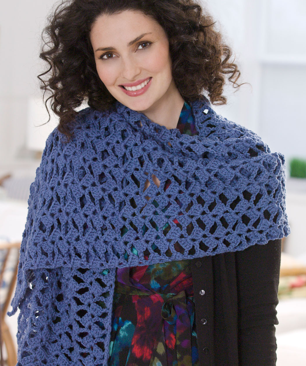 Redheart Free Crochet Patterns Romantic Lacy Shawl Red Heart