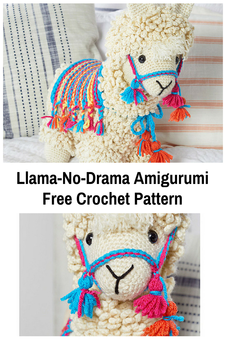 Redheart Free Crochet Patterns Super Huggable Llama No Drama Amigurumi Free Crochet Pattern Knit