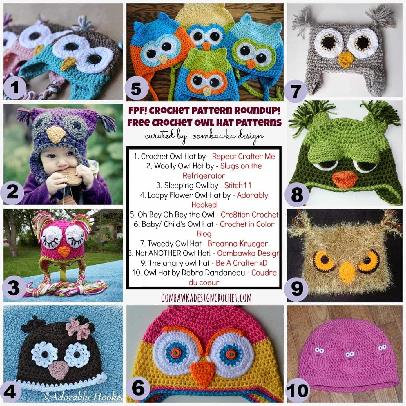 Repeat Crafter Me Crochet Owl Hat Pattern Time For Our Weekly Fpf Crochet Roundup Free Crochet Owl Hat