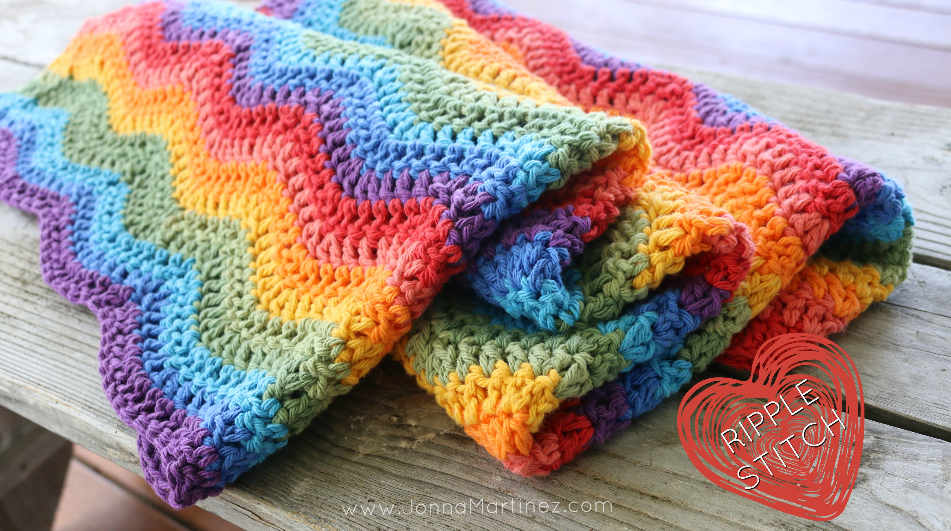 Ripple Pattern Crochet Crochet Pattern Rainbow Ripples Ba Blanket Jonna Martinez