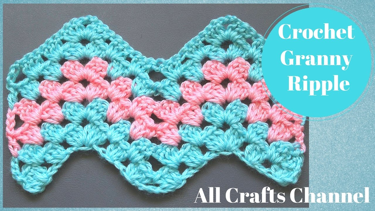 Ripple Pattern Crochet How To Crochet Granny Ripple Pattern Youtube
