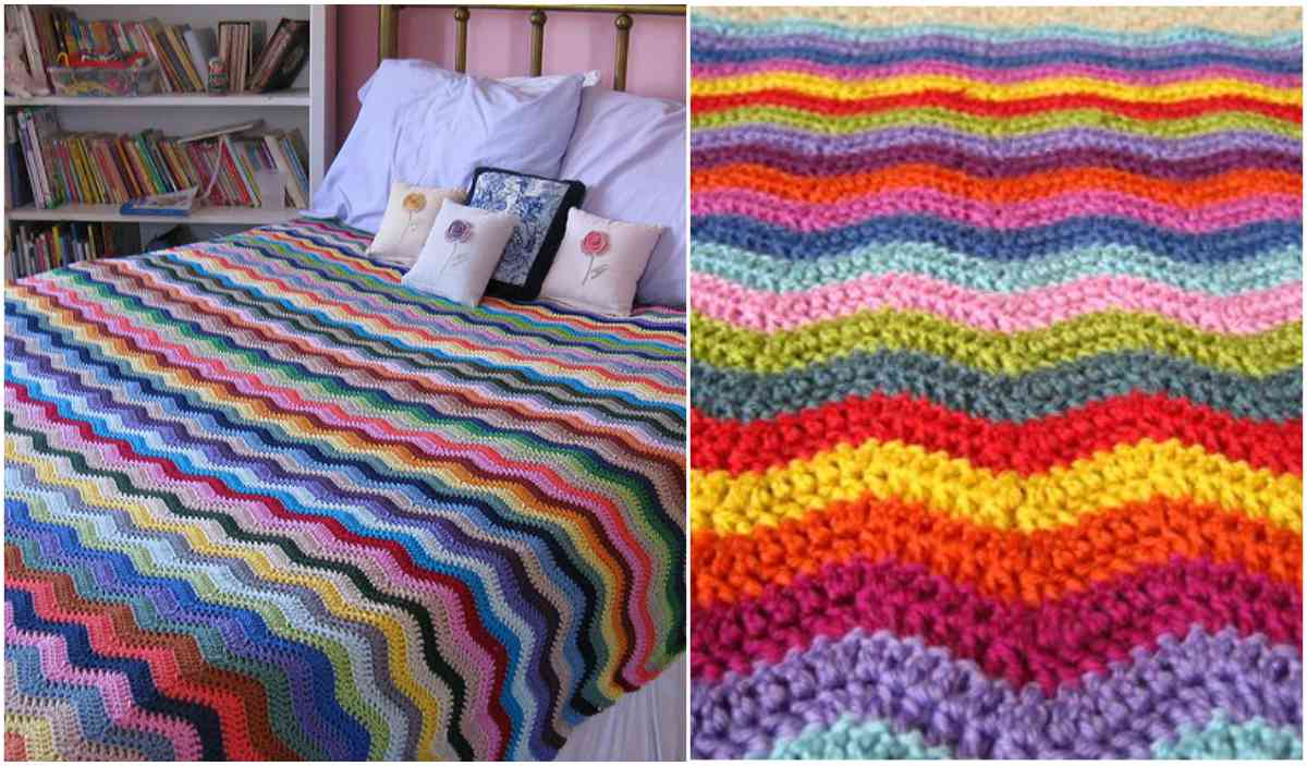 Ripple Pattern Crochet Neat Ripple Blanket Free Crochet Pattern Your Crochet