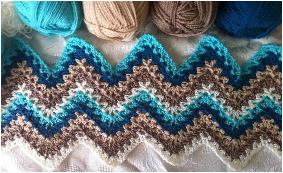 Ripple Pattern Crochet V Stitch Ripple Afghan Free Crochet Pattern Styles Idea