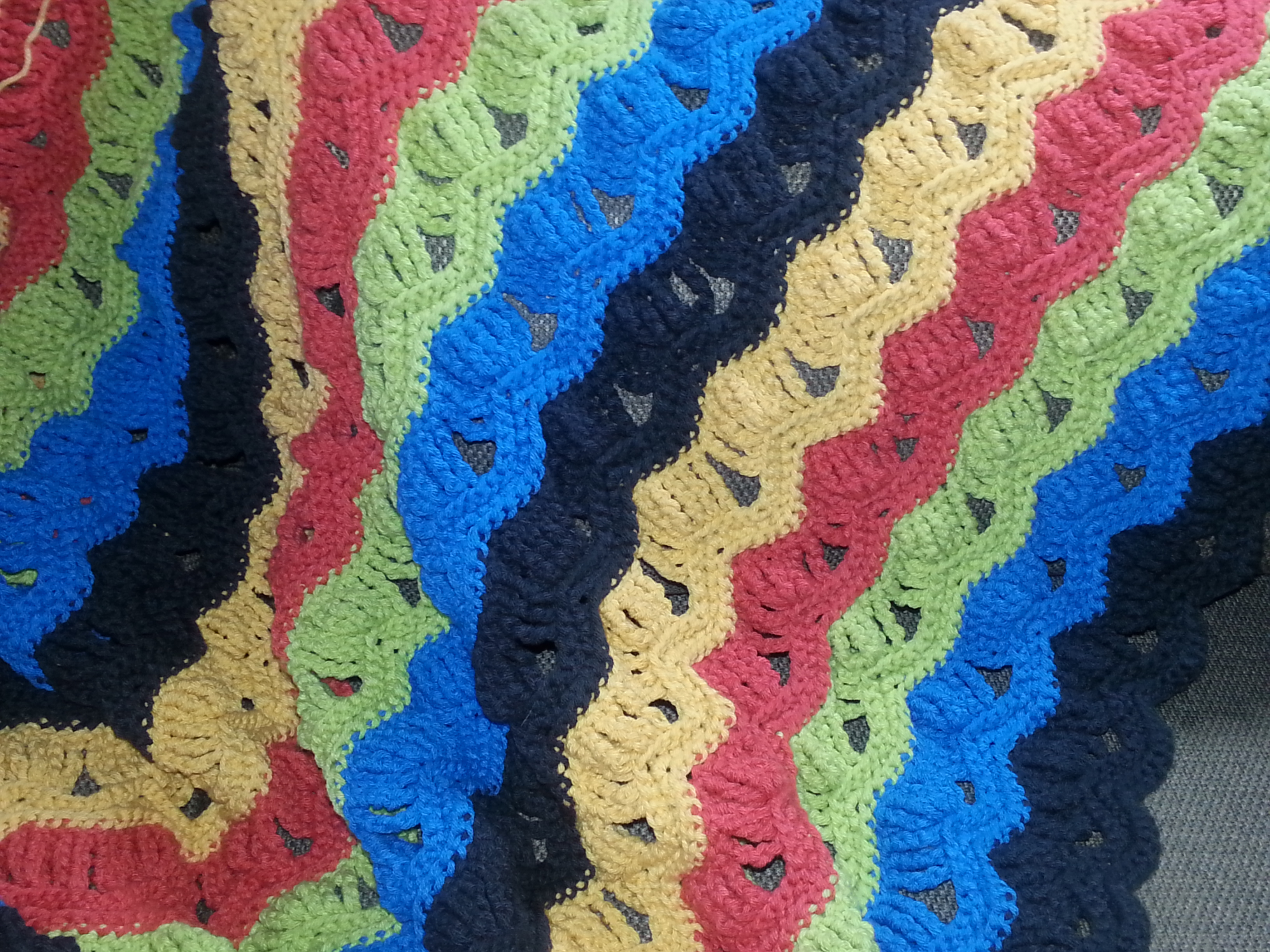 Ripple Pattern Crochet Vintage Fan Ripple Crochet Afghan My Life Made Crafty