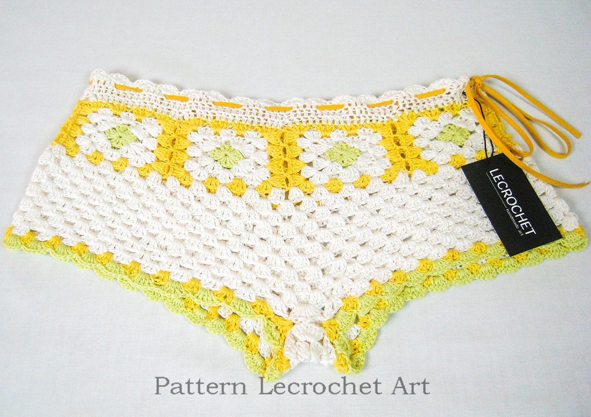 Shorts Crochet Pattern Crochet Pattern Summer Shorts Womens Beach Shorts Pattern Crochet