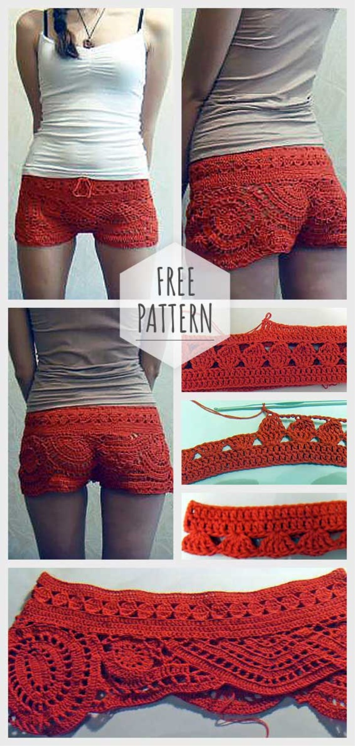 Shorts Crochet Pattern Fishnet Crochet Shorts Pattern