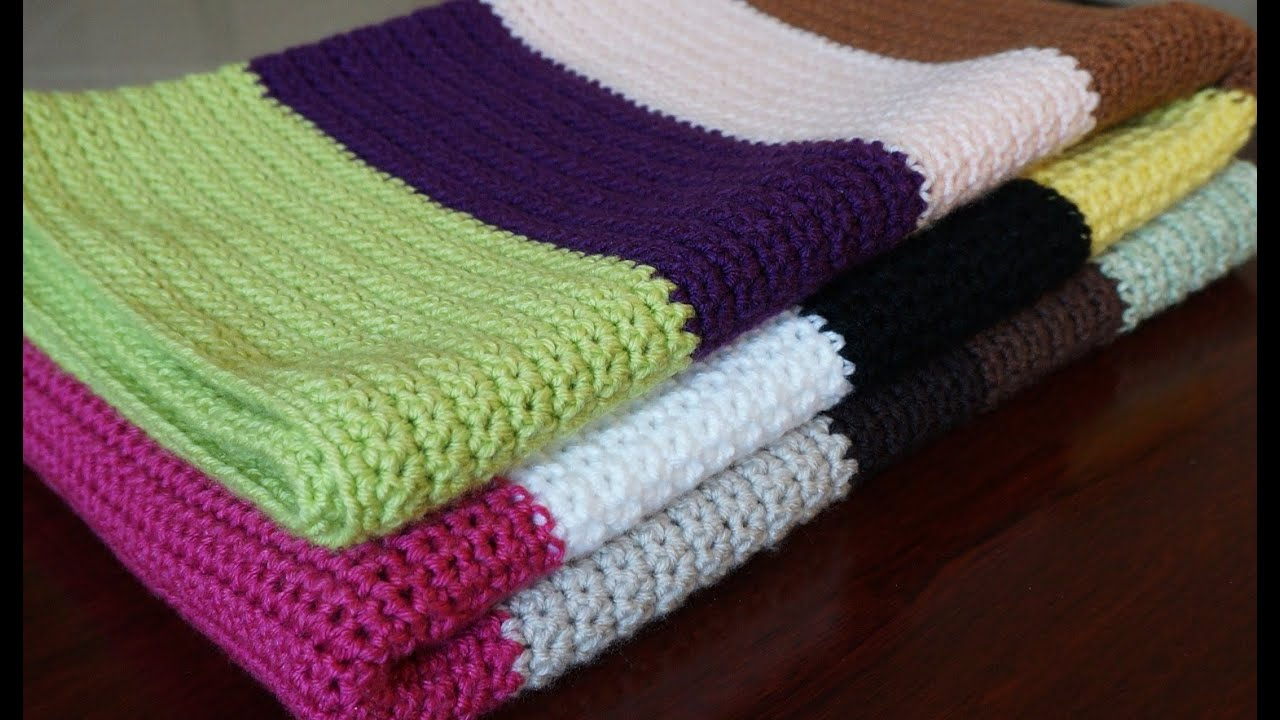 Simple Crochet Afghan Patterns Single Crochet Blanket Left Handed Youtube