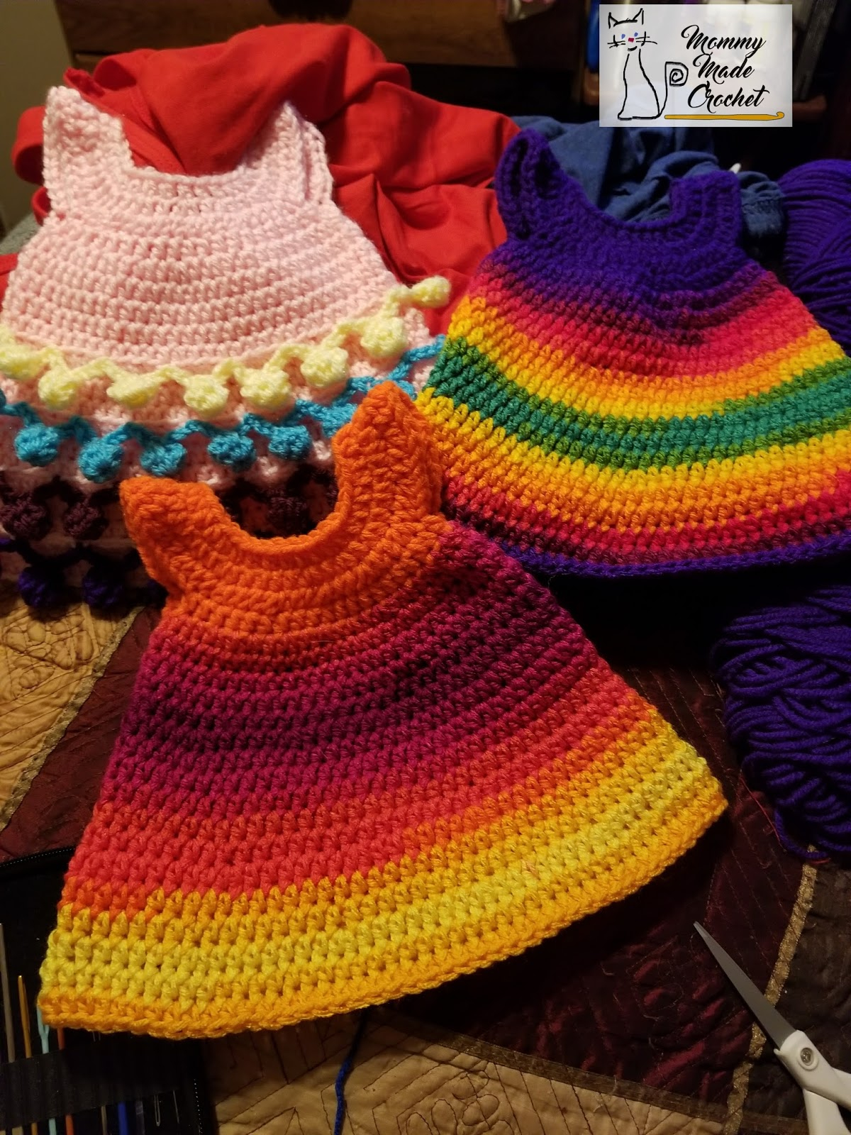 Simple Crochet Doll Pattern Mommy Made Crochet 18 Doll Dresses Free Crochet Pattern