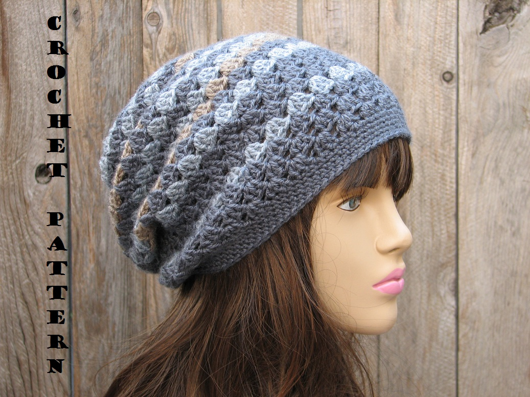 Simple Crochet Hat Pattern Crochet Hat Slouchy Hat Crochet Pattern Pdfeasy Great For