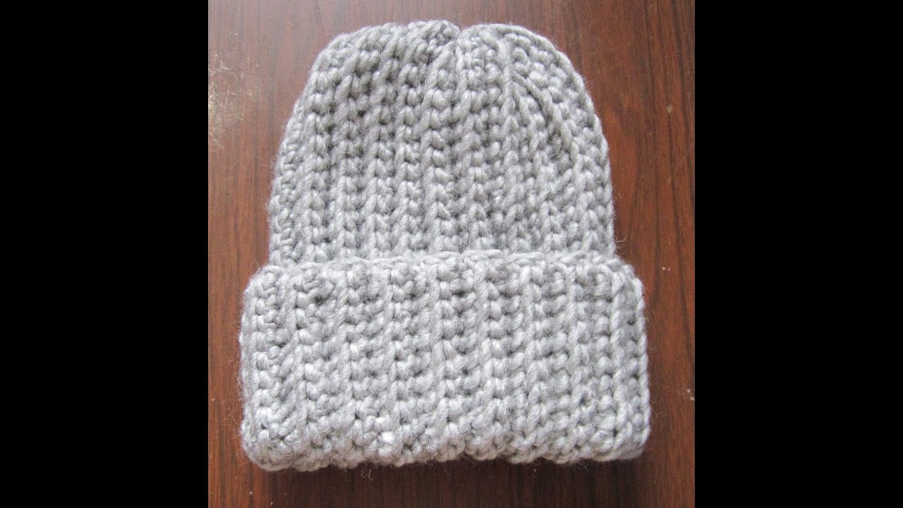 Simple Crochet Hat Pattern Crochet Ribbed Hat Youtube