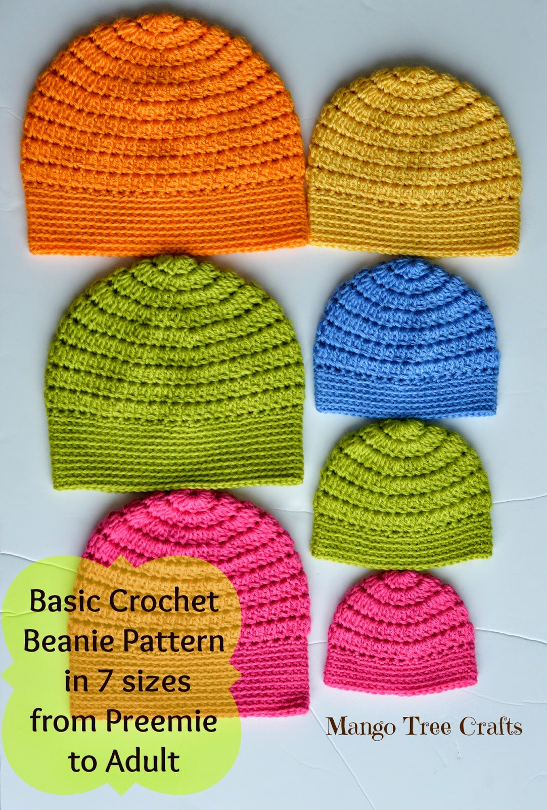 Simple Crochet Hat Pattern Free Basic Beanie Crochet Pattern All Sizes