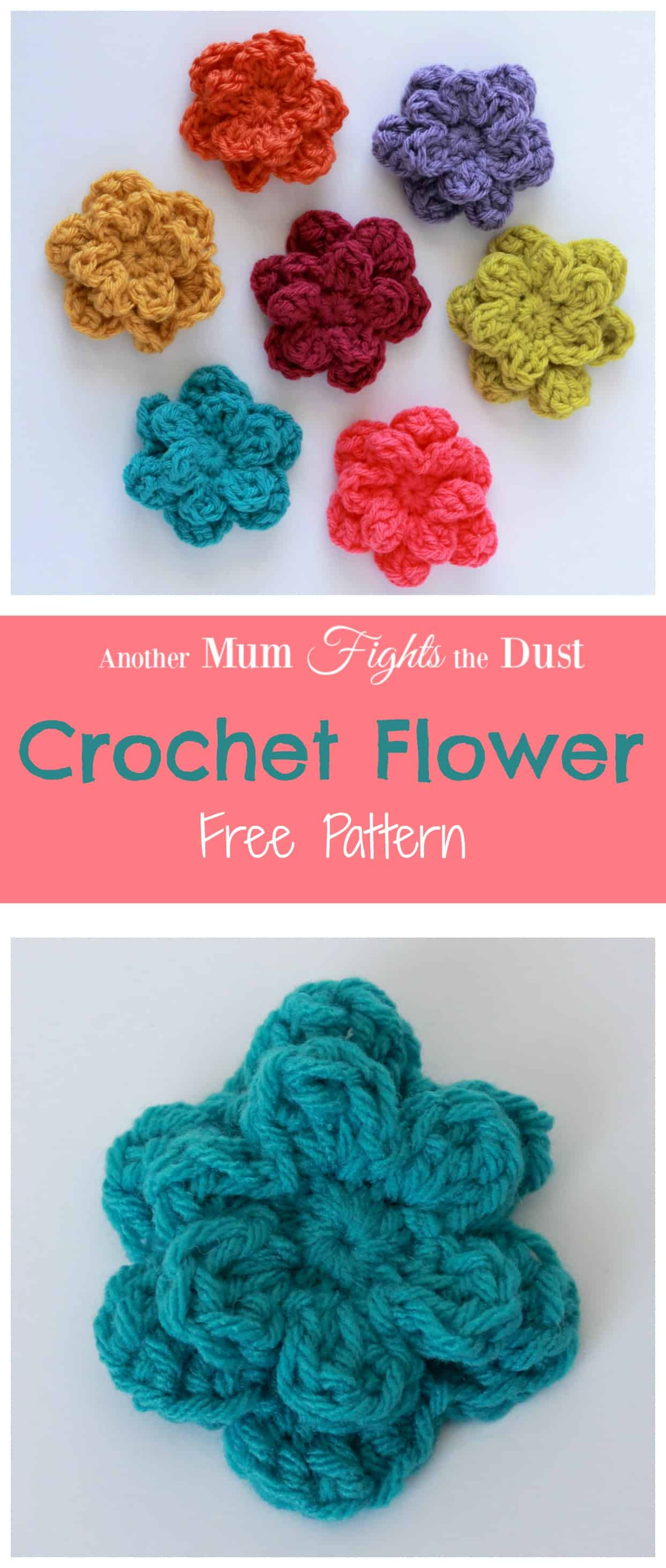 Simple Crochet Rose Pattern Crochet Flower Pattern Another Mum Fights The Dust
