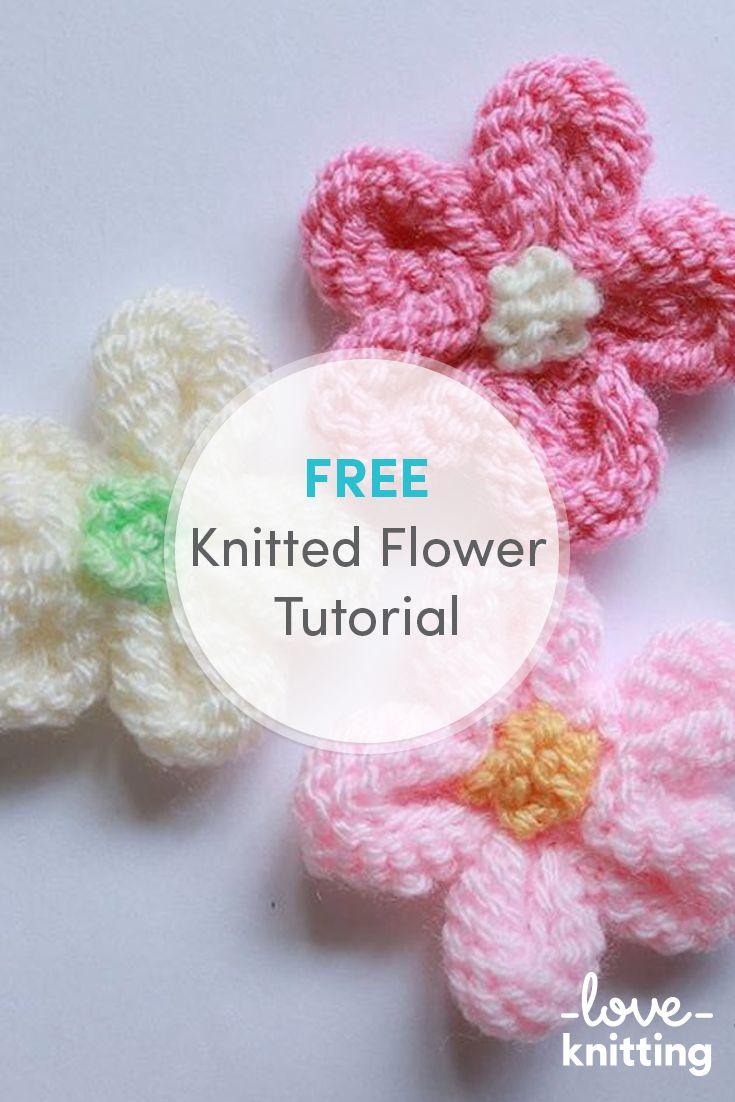 Simple Crochet Rose Pattern Knitted Flower Tutorial Free Free Knitting Patterns Knitted