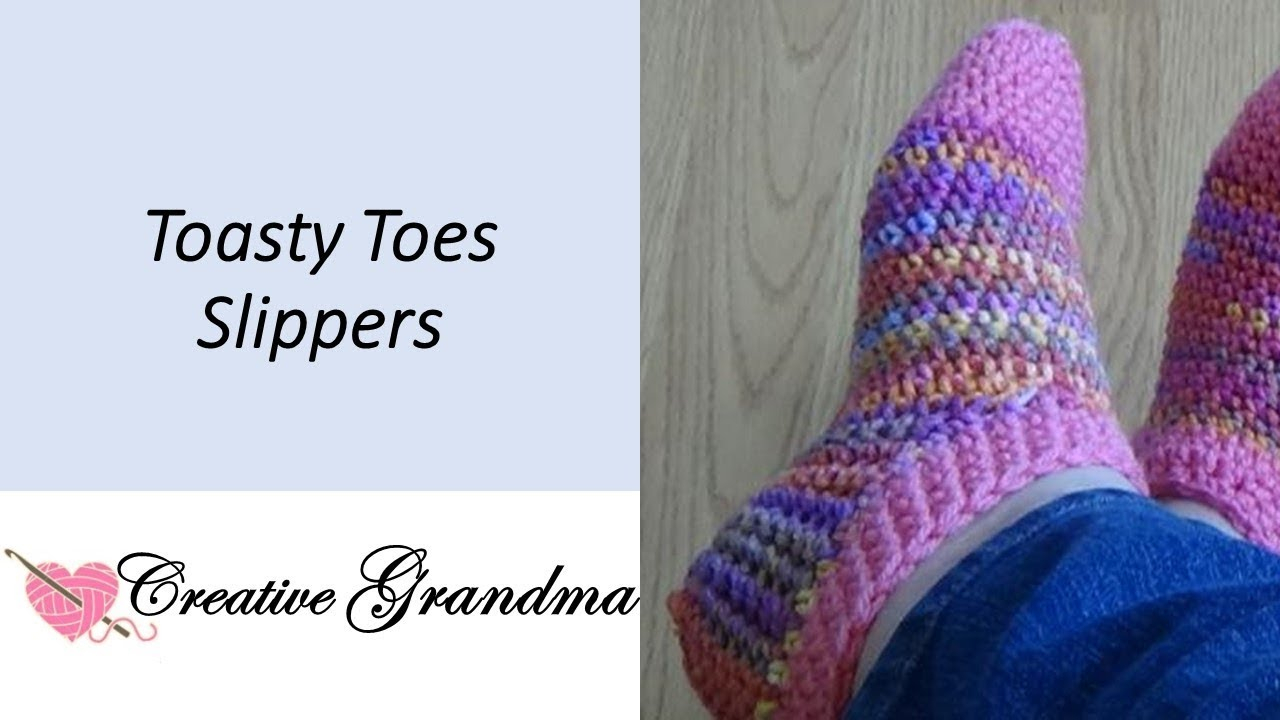 Simple Crochet Slippers Pattern Toasty Toes Slipper Socks Easy Free Pattern At End Of Video Youtube