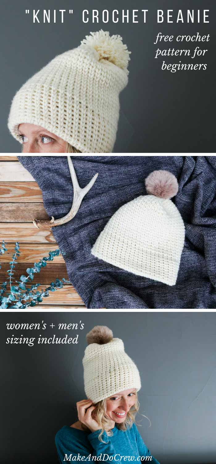 Single Crochet Beanie Pattern Free Free Modern Crochet Hat Pattern For Beginners Mens Womens