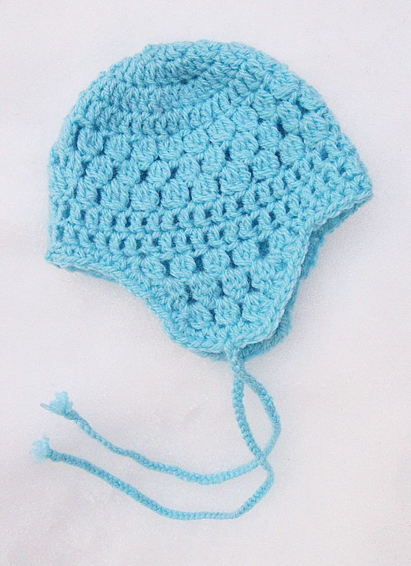 Single Crochet Earflap Hat Pattern Crocheted Ear Flap Hat For Ba Single Crochet Pinterest