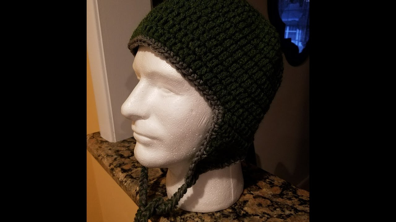 Single Crochet Earflap Hat Pattern Crocheted Ear Flap Hat Tutorial Youtube