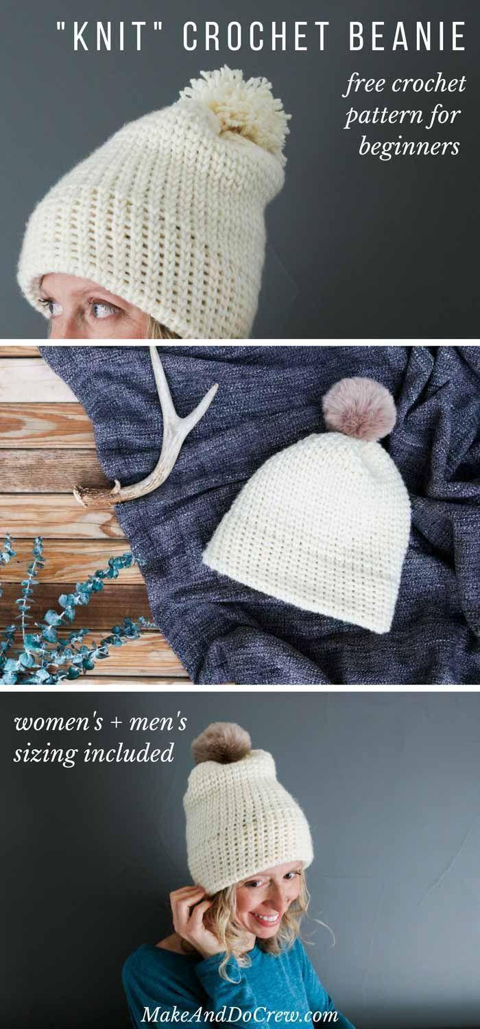 Single Crochet Hat Pattern Free Modern Beginner Crochet Hat Pattern Mens Womens Crochet