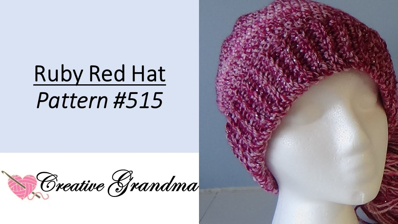 Single Crochet Hat Pattern Ru Red Hat Pattern 515 Quick And Easy Single Crochet Youtube