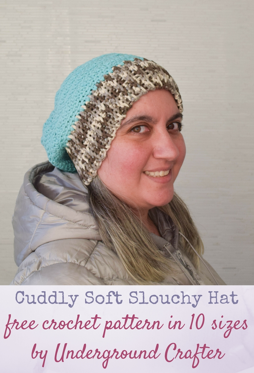 Slouchy Beanie Crochet Pattern Free Pattern Cuddly Soft Slouchy Hat In 10 Sizes Underground Crafter