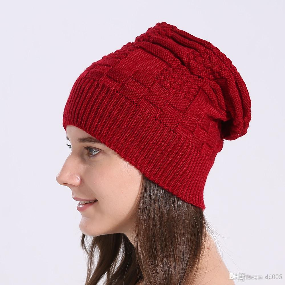 Slouchy Beanie Crochet Pattern Unisex Hedging Caps Slouchy Autumn And Winter Hip Hop Beanie Folds