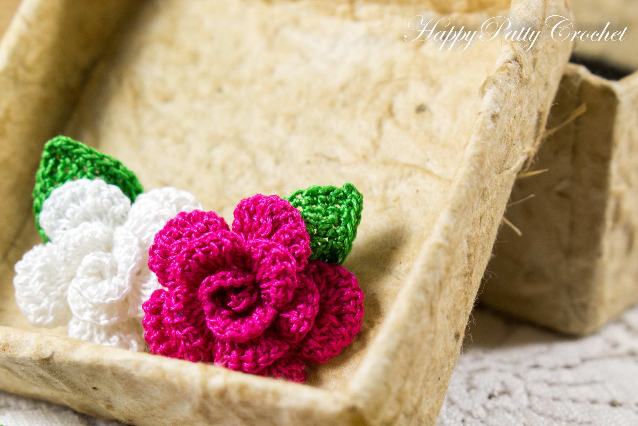 Small Crochet Flower Pattern Crochet Mini Rose Pattern Happy Patty Crochet