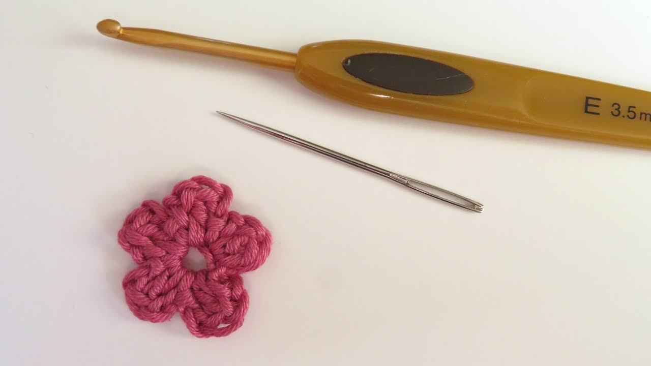 Small Crochet Flower Pattern Super Quick Mini Crochet Flower Youtube