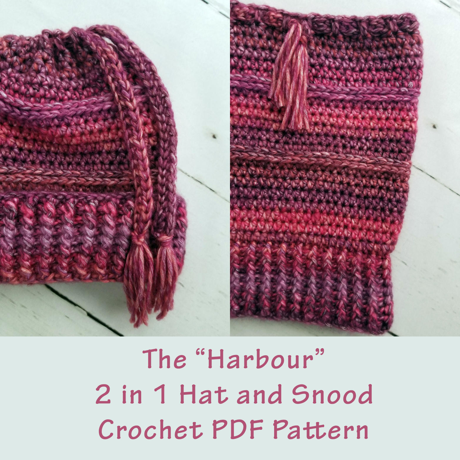 Snood Crochet Pattern Convertible Hat Into Snood Scarf Crochet Pattern 2 In 1 Hat Etsy