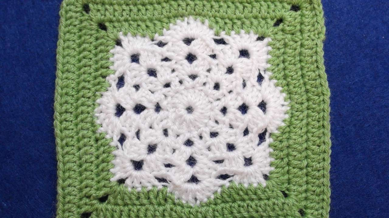Snowflake Blanket Crochet Pattern How To Make A Crocheted Snowflake Square Diy Crafts Tutorial