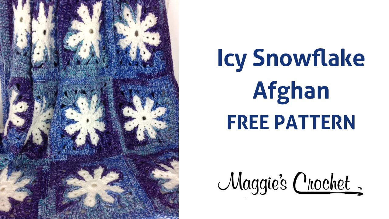 Snowflake Blanket Crochet Pattern Icy Snowflake Afghan Free Crochet Pattern Right Handed Youtube