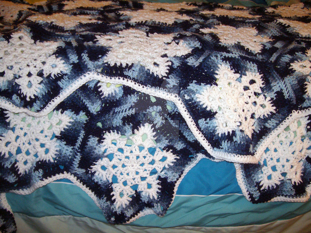 Snowflake Blanket Crochet Pattern Snowflake Blanket I Saturnbunny89 On Deviantart