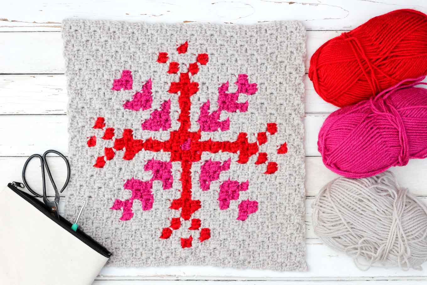 Snowflake Blanket Crochet Pattern Snowflake Pattern Free C2c Crochet Graph