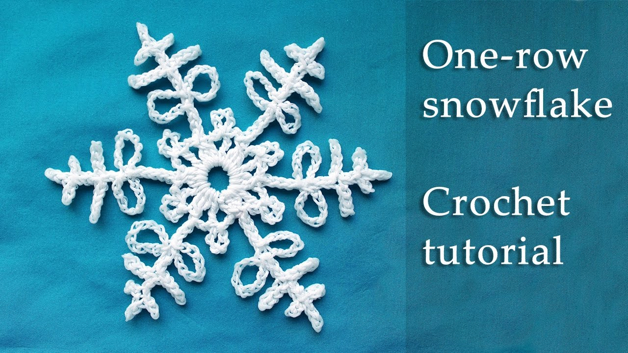 Snowflake Crochet Pattern 1 Round Crochet Snowflake Tutorial Youtube