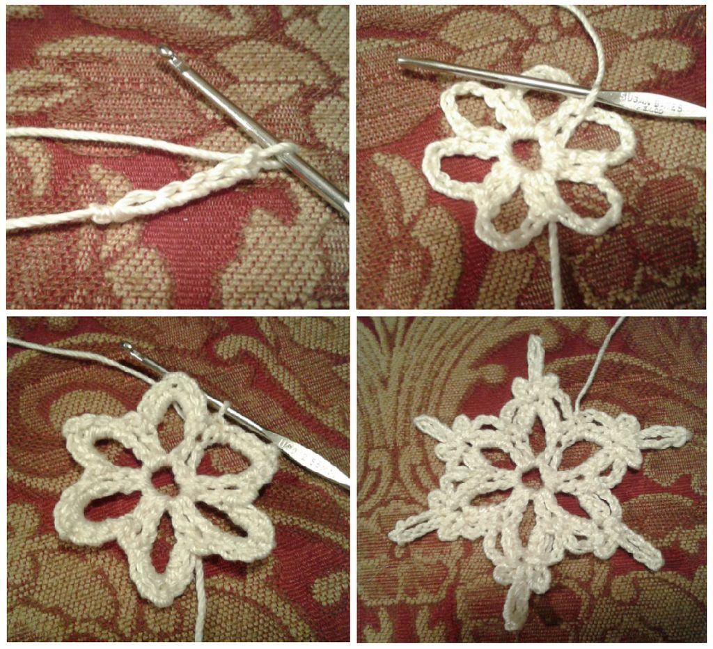 Snowflake Crochet Pattern Crochet Snowflakes 5 Steps With Pictures