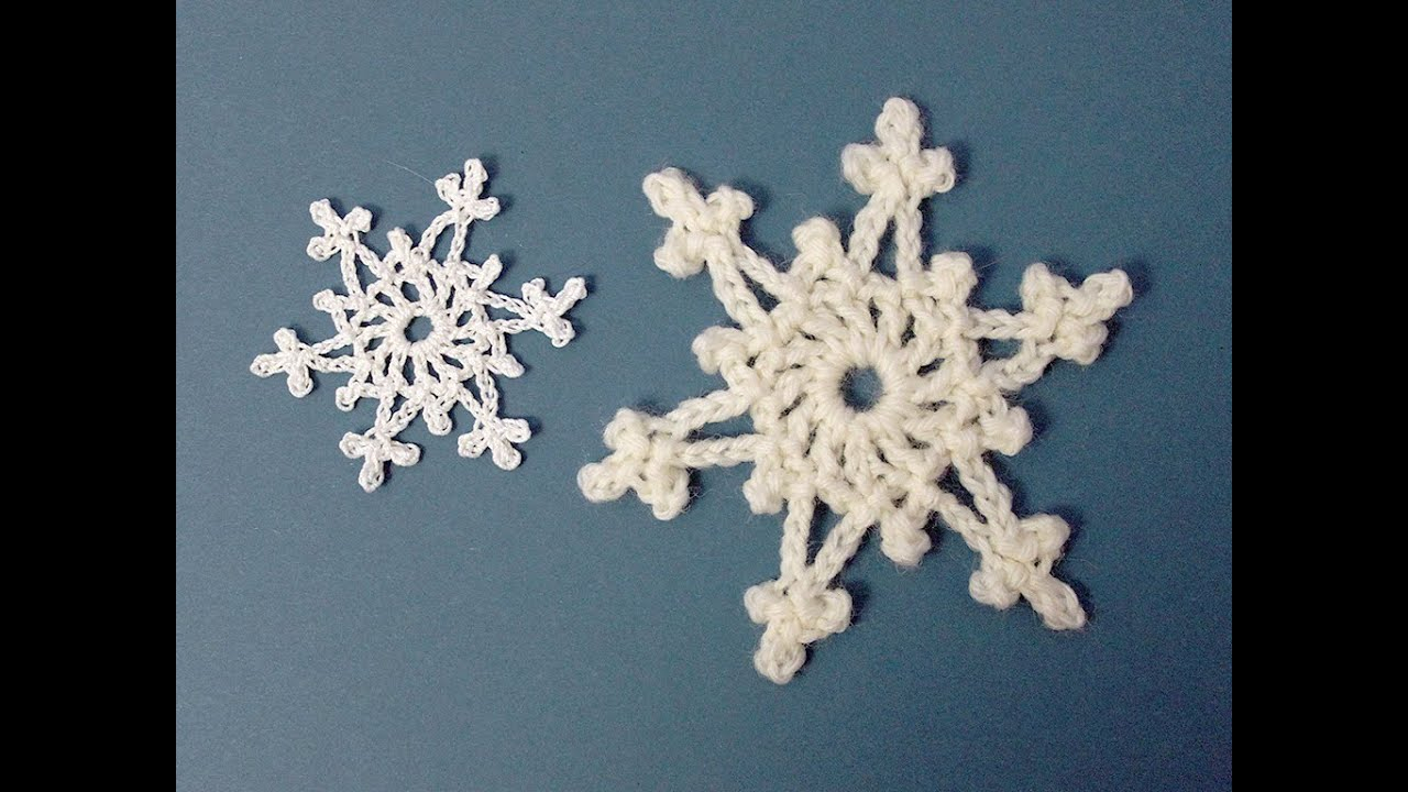 Snowflake Crochet Pattern Easy 2 Round Crochet Snowflake Tutorial Youtube