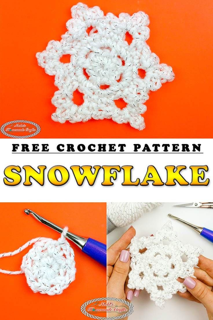 Snowflake Crochet Pattern How To Crochet A Beautiful Easy Snowflake Free Pattern Crochet
