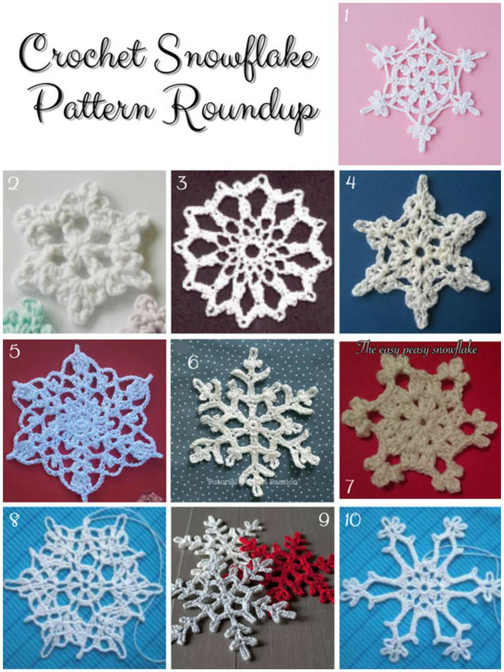 Snowflake Crochet Pattern Snowflakes Crochet Collection 45 Free Patterns Styles Idea