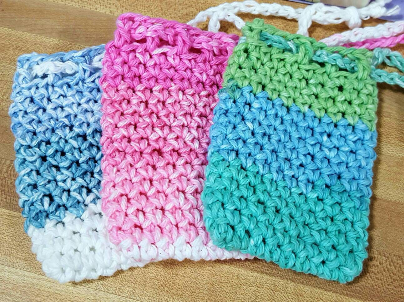 Soap Bag Crochet Pattern Soap Saver Set Soap Bags Crochet Cotton Soap Bag Goat Milk Soap