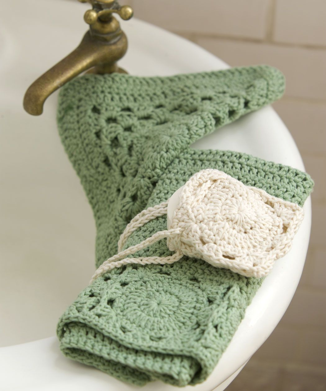 Soap Bag Crochet Pattern Spa Necessities Washcloth Measures 8 X 8 Exfoliatorscrubber