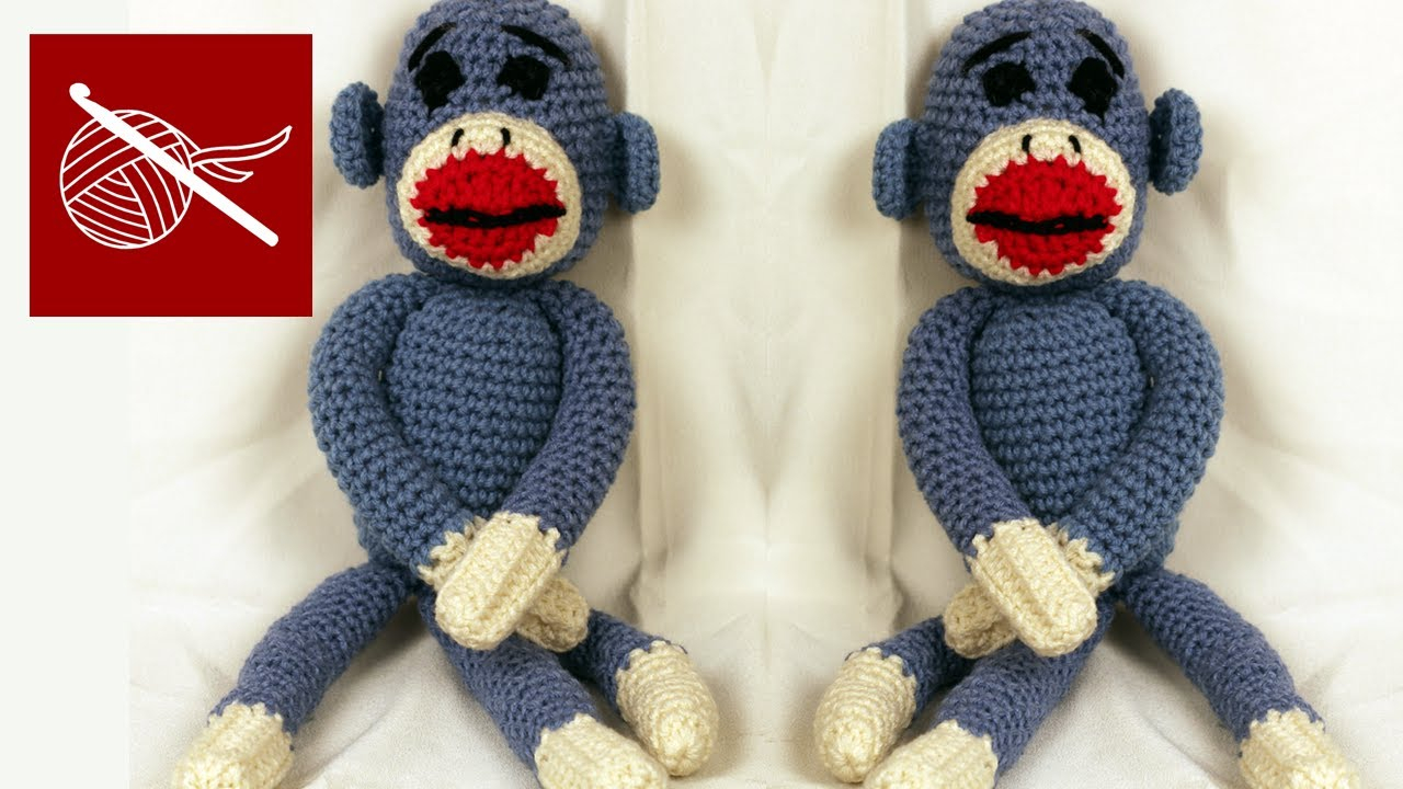 Sock Monkey Afghan Crochet Pattern Free How To Make Crochet Sock Monkey Tutorial Crochetgeek Youtube
