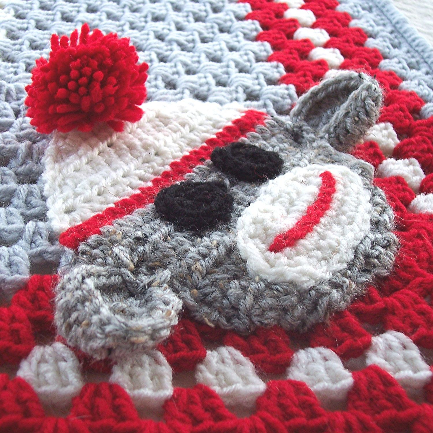 Sock Monkey Afghan Crochet Pattern Free Sock Monkey Granny Square Blanket Red And Gray Crochet Ba