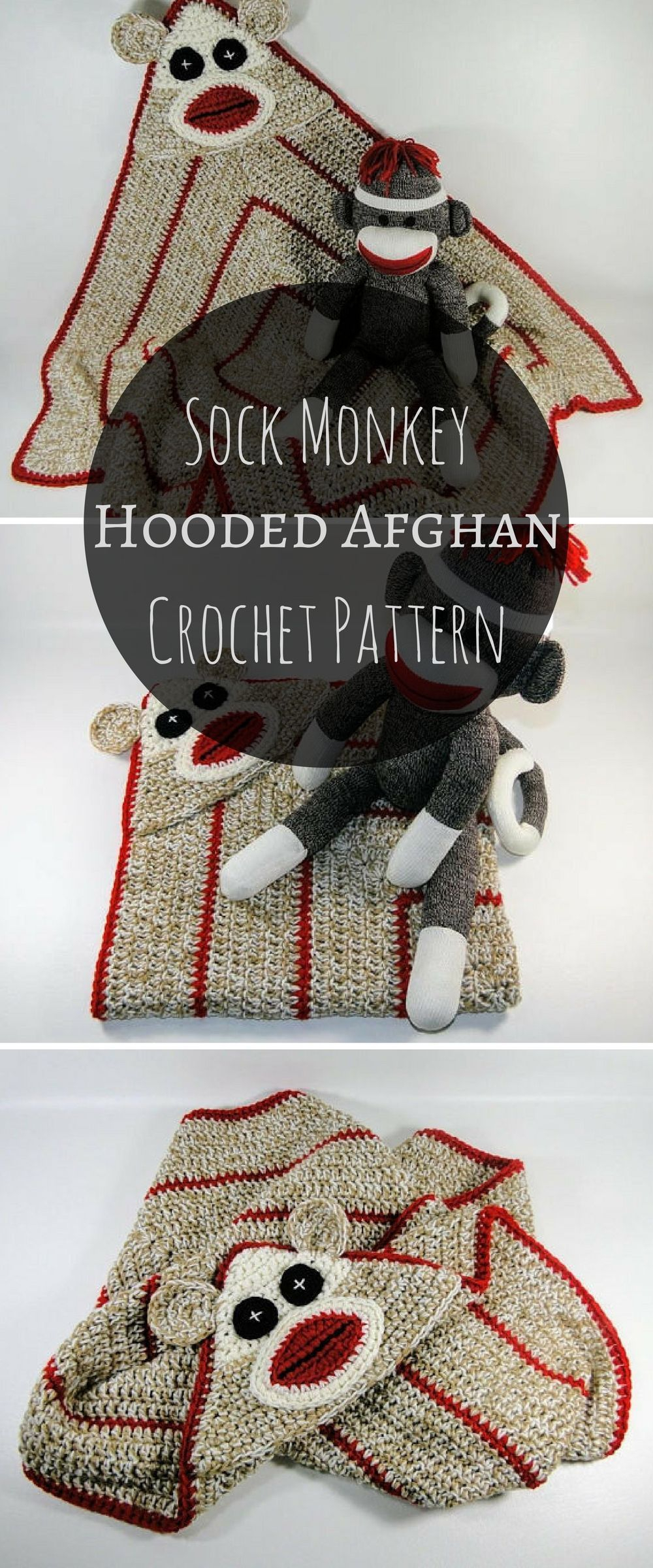 Sock Monkey Afghan Crochet Pattern Free Sock Monkey Hooded Ba Afghan Crochet Pattern 203 Blanket Litlestuff