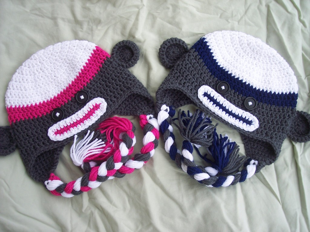 Sock Monkey Crochet Pattern Child Size Sock Monkey Hat Stitch11