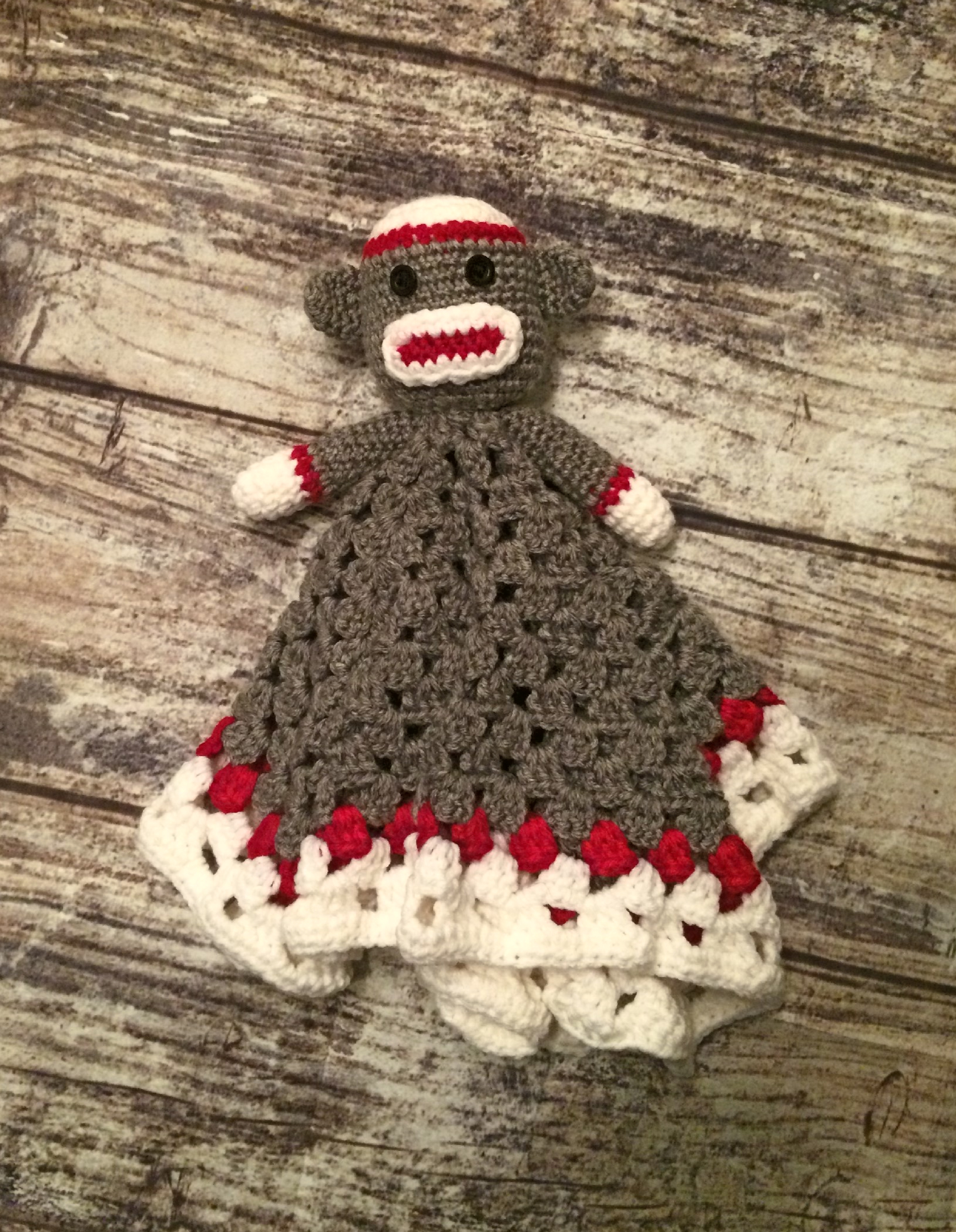 Sock Monkey Crochet Pattern Sock Monkey Lovey Blanket Ba Child Crochet For Ba And Kids