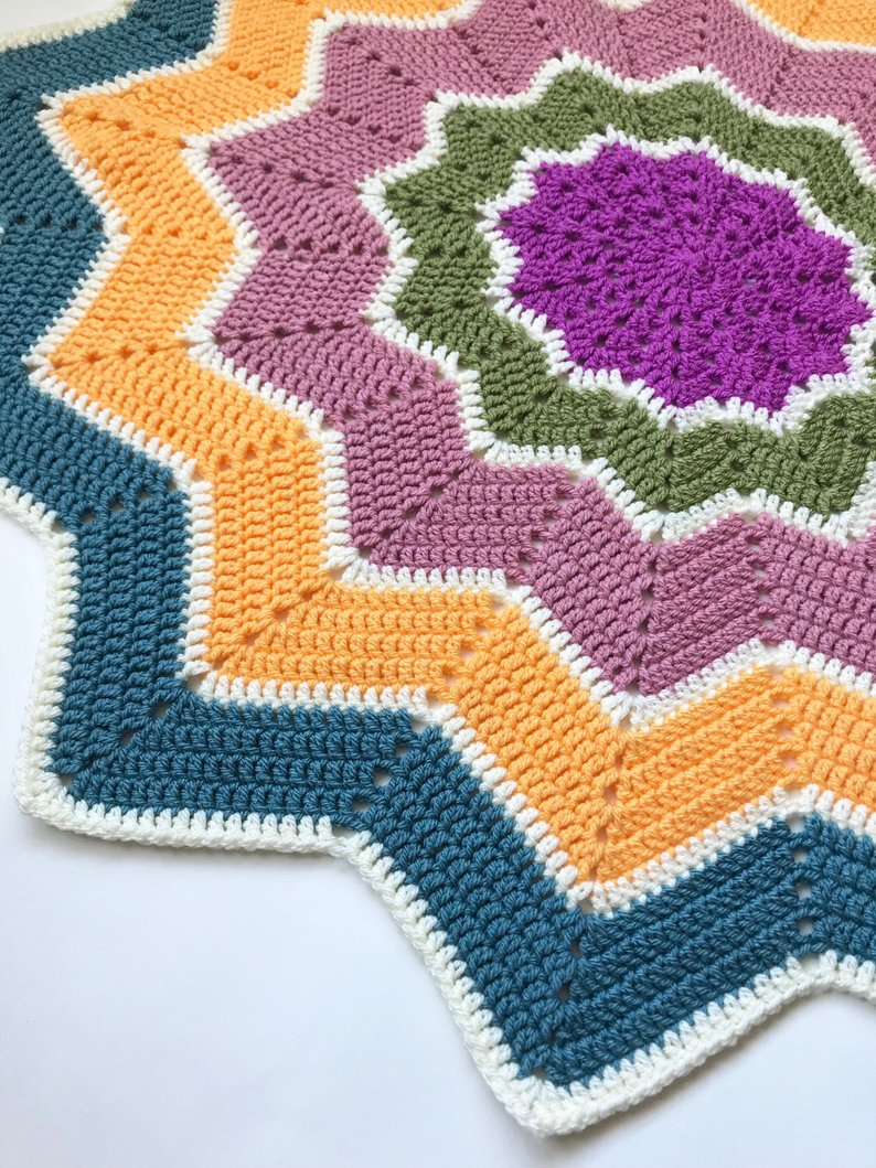 Star Baby Blanket Crochet Pattern Aran Star Ba Blanket Crochet Star Blanket Star Boho Etsy