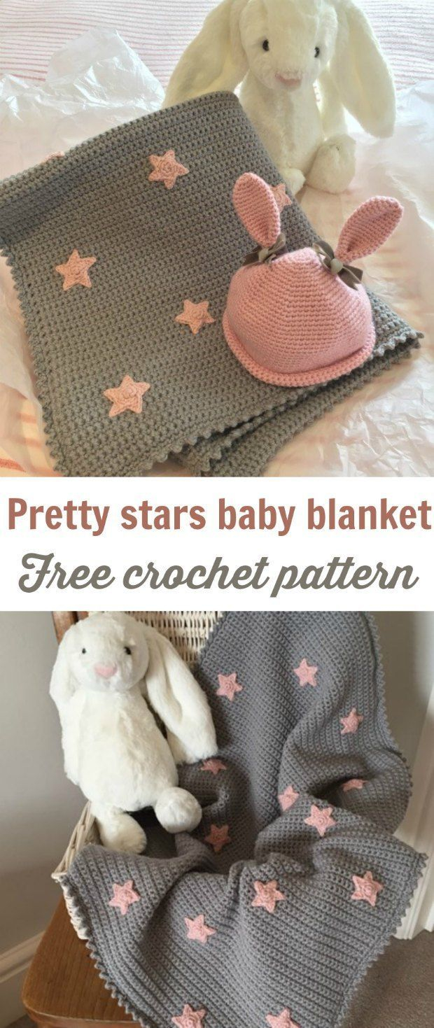 Star Baby Blanket Crochet Pattern Free Easy Crochet Ba Blanket Pattern Grey With Stars