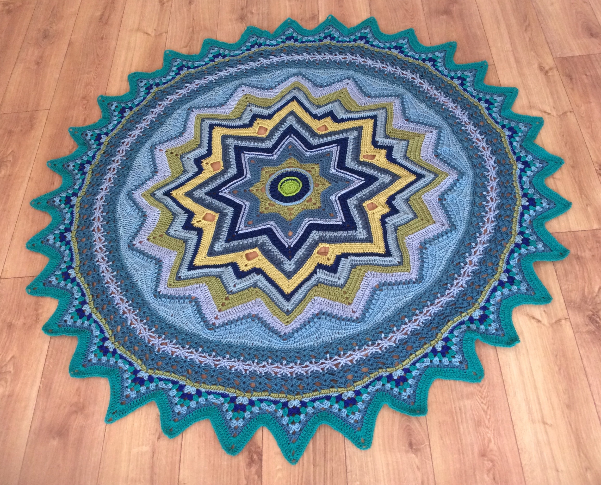 Star Shaped Crochet Blanket Pattern Crochet Mandala Galaxy Of Change Starround Etsy
