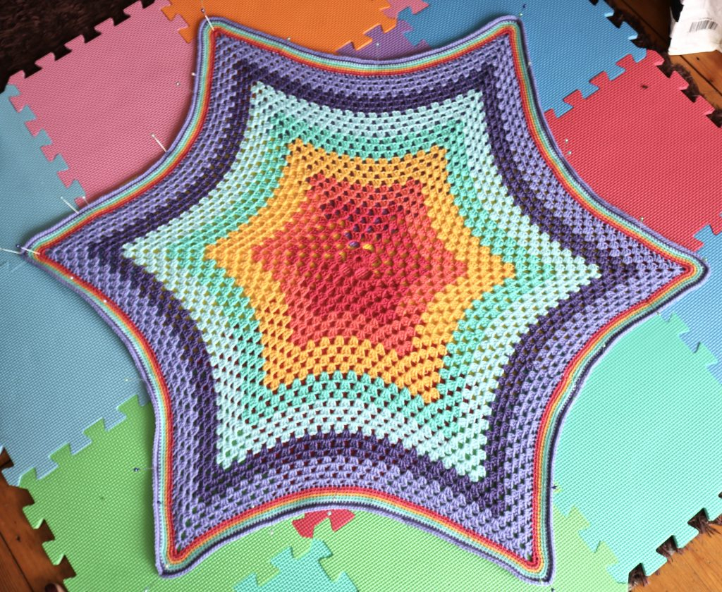 Star Shaped Crochet Blanket Pattern Crochet Rainbow Star Ba Blanket Free Pattern