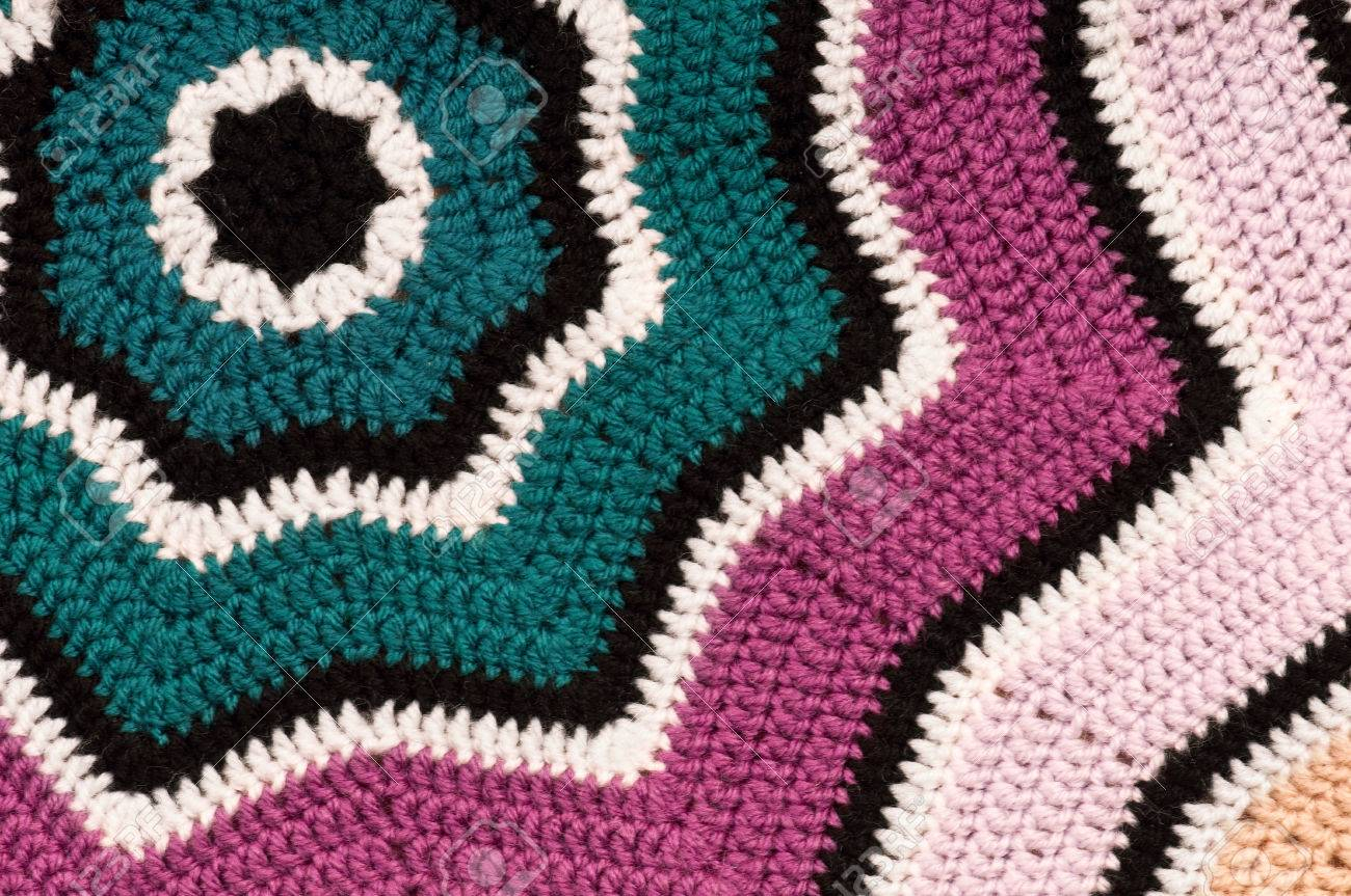 Star Shaped Crochet Blanket Pattern Crocheted Striped Star Shaped Blanket Background Detailed Stock