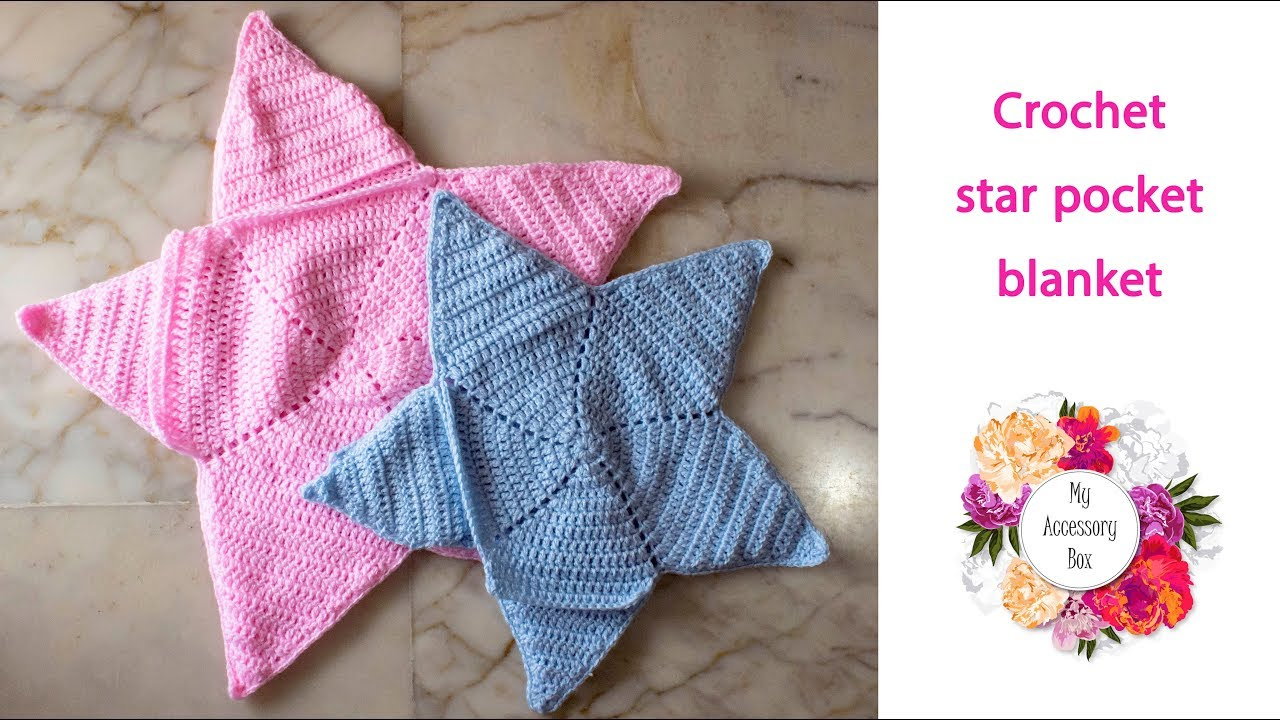 Star Shaped Crochet Blanket Pattern Free Crochet Pattern Star Shaped Pocket Ba Blanket Youtube